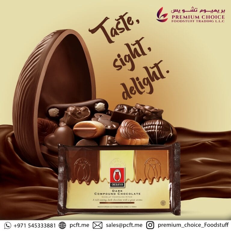Tulip Compound Chocolate – Dark, Milk & White Blocks for UAE Bakeries & Chocolatiers