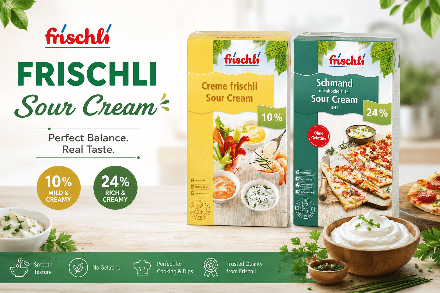Frischli Sour Cream 10% and 24%
